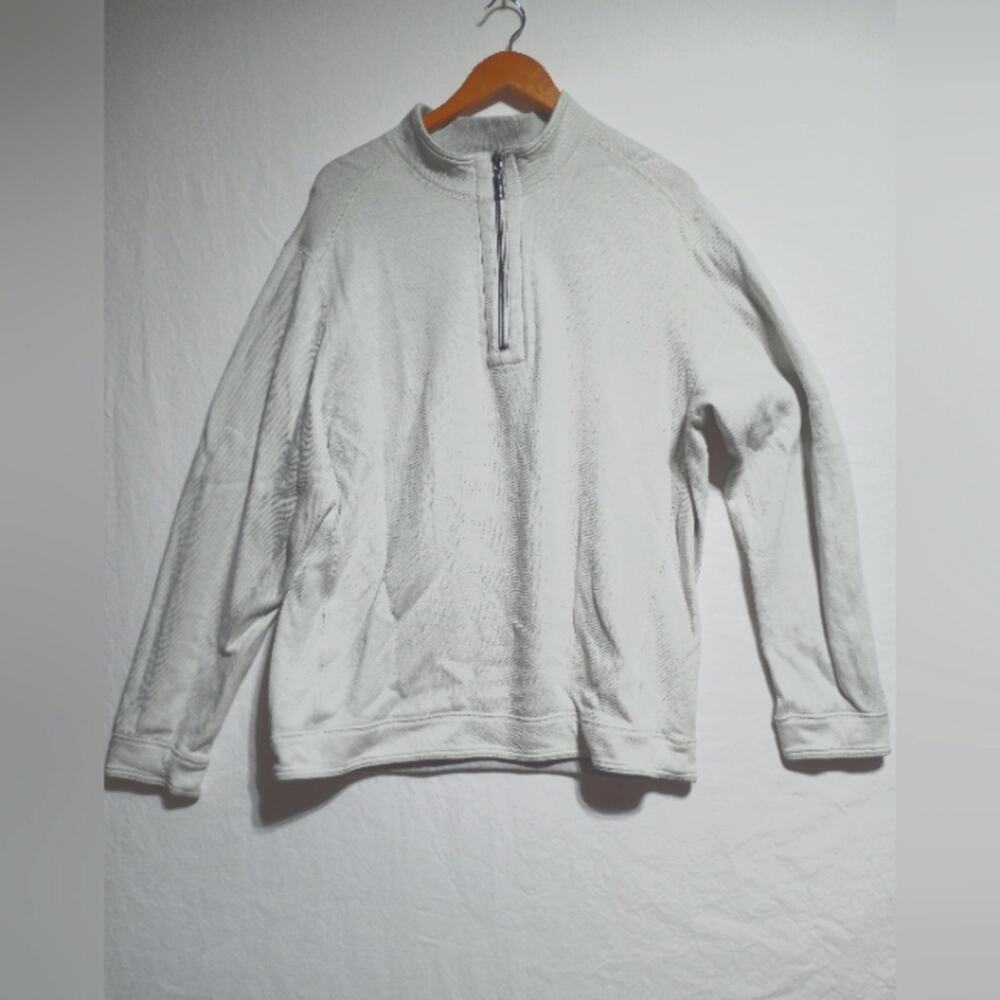 Tommy Bahama Flipshore Half Zip Reversable Pullover White Size XL